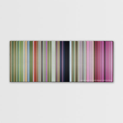 Horton Hears a Who! color palette canvas print: thousands of thin vertical stripes of color