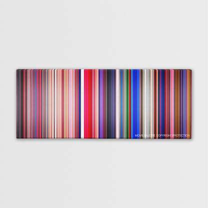 Suspiria color palette canvas print: thousands of thin vertical stripes of color