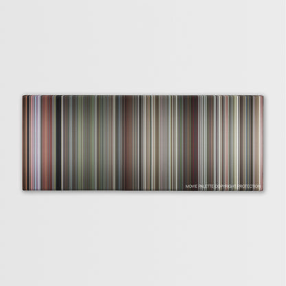 Smokey and the Bandit color palette canvas print: thousands of thin vertical stripes of color