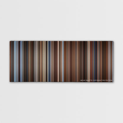 Seven Years in Tibet color palette canvas print: thousands of thin vertical stripes of color