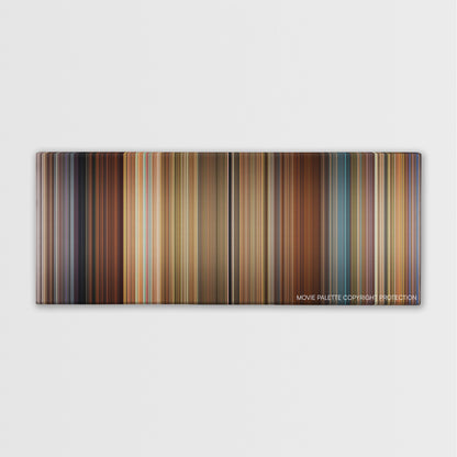 Wanderlust color palette canvas print: thousands of thin vertical stripes of color