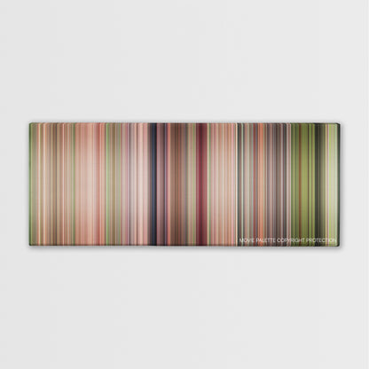 Steel Magnolias color palette canvas print: thousands of thin vertical stripes of color
