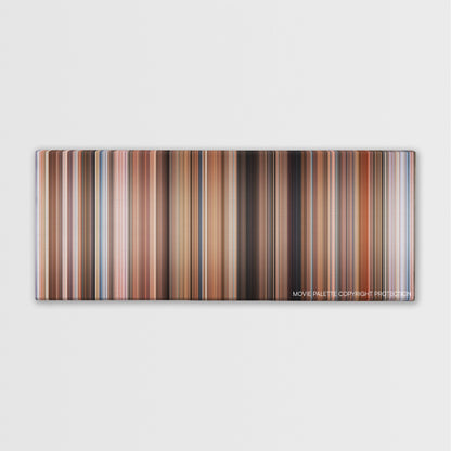 Overboard color palette canvas print: thousands of thin vertical stripes of color