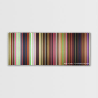 Trolls color palette canvas print: thousands of thin vertical stripes of color