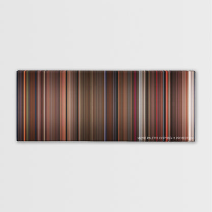 The Dark Crystal color palette canvas print: thousands of thin vertical stripes of color