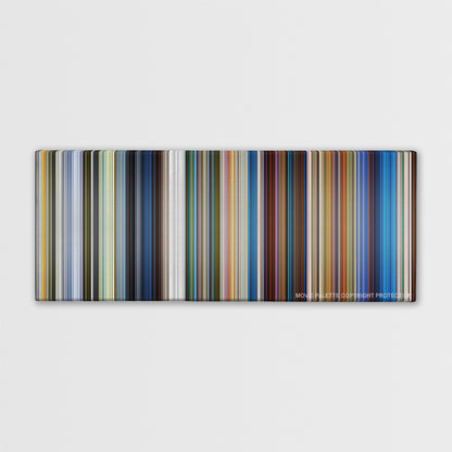 Klaus color palette canvas print: thousands of thin vertical stripes of color