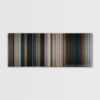 Spider-Man: Homecoming color palette canvas print: thousands of thin vertical stripes of color