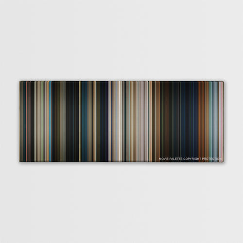 Spider-Man: Homecoming color palette canvas print: thousands of thin vertical stripes of color