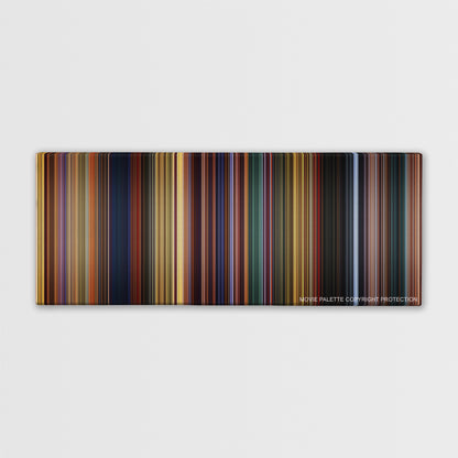 The Prince of Egypt color palette canvas print: thousands of thin vertical stripes of color