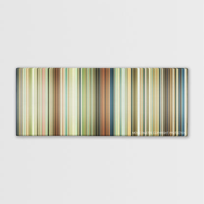Whisper of the Heart color palette canvas print: thousands of thin vertical stripes of color