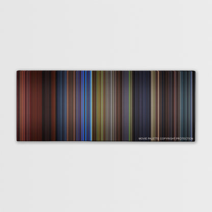 Final Destination 3 color palette canvas print: thousands of thin vertical stripes of color