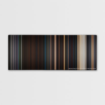 Planet of the Apes color palette canvas print: thousands of thin vertical stripes of color