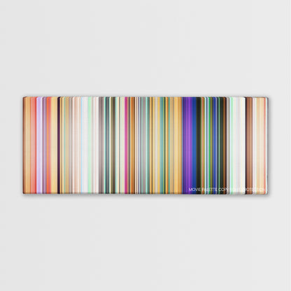 Meet the Robinsons color palette canvas print: thousands of thin vertical stripes of color