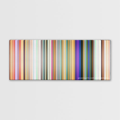 Meet the Robinsons color palette canvas print: thousands of thin vertical stripes of color