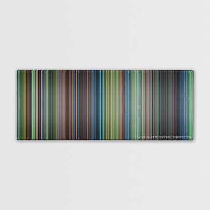 Princess Mononoke color palette canvas print: thousands of thin vertical stripes of color