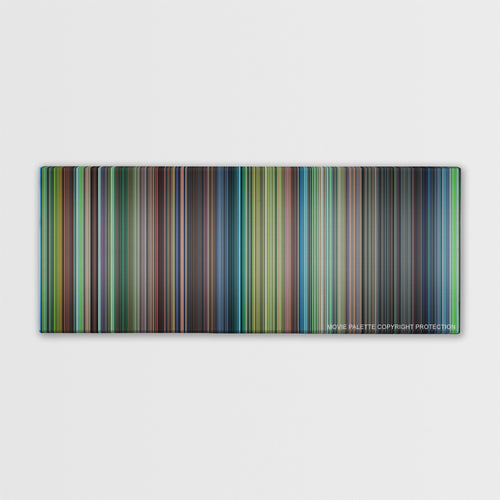 Princess Mononoke color palette canvas print: thousands of thin vertical stripes of color