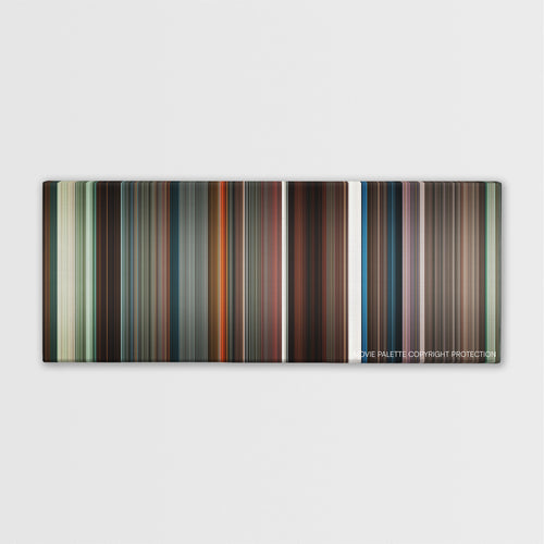 Alice in Wonderland color palette canvas print: thousands of thin vertical stripes of color
