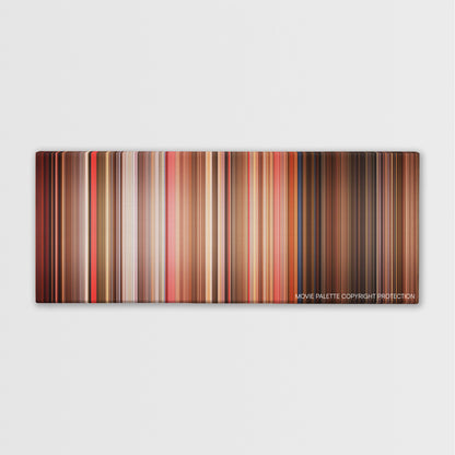 Do the Right Thing color palette canvas print: thousands of thin vertical stripes of color