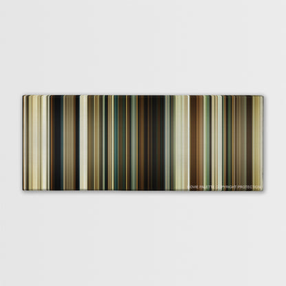 No Country for Old Men color palette canvas print: thousands of thin vertical stripes of color