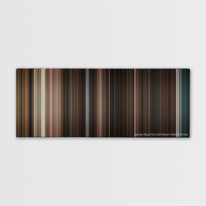 Scream 4 color palette canvas print: thousands of thin vertical stripes of color