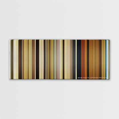 O Brother, Where Art Thou? movie barcode canvas print, the whole film as stripes of color