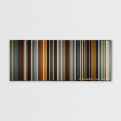 In Time color palette canvas print: thousands of thin vertical stripes of color