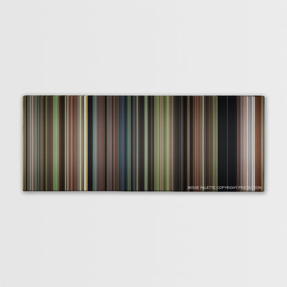 Enola Holmes color palette canvas print: thousands of thin vertical stripes of color