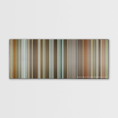 The Invention of Lying color palette canvas print: thousands of thin vertical stripes of color