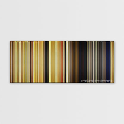 Moonrise Kingdom color palette canvas print: thousands of thin vertical stripes of color
