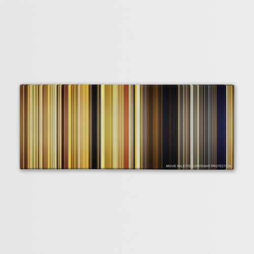 Moonrise Kingdom color palette canvas print: thousands of thin vertical stripes of color