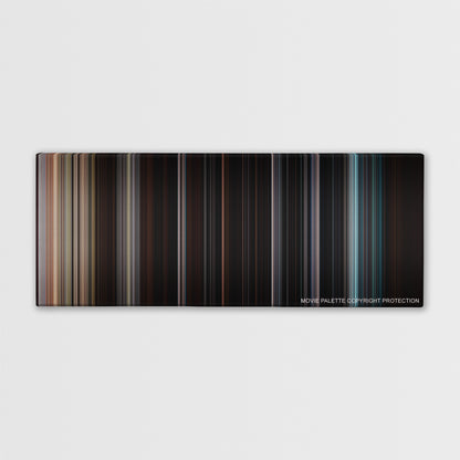 The Cabin in the Woods color palette canvas print: thousands of thin vertical stripes of color