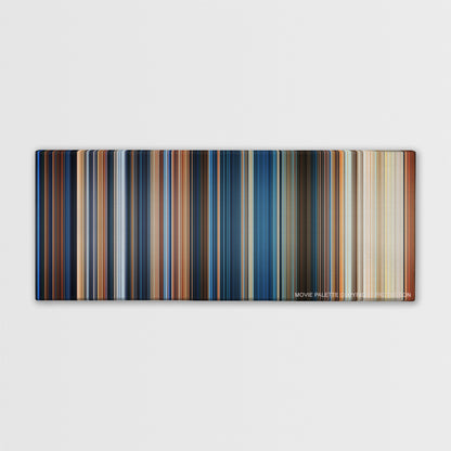True Lies color palette canvas print: thousands of thin vertical stripes of color