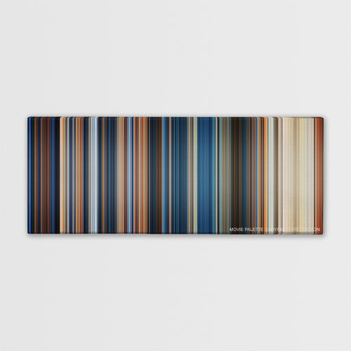True Lies color palette canvas print: thousands of thin vertical stripes of color