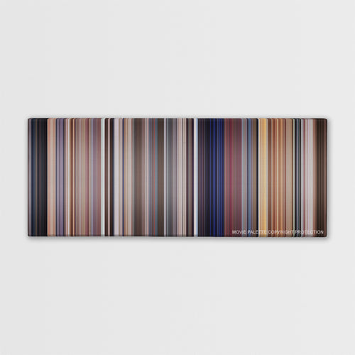 A Clockwork Orange color palette canvas print: thousands of thin vertical stripes of color