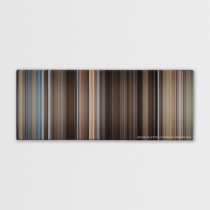 You've Got Mail color palette canvas print: thousands of thin vertical stripes of color