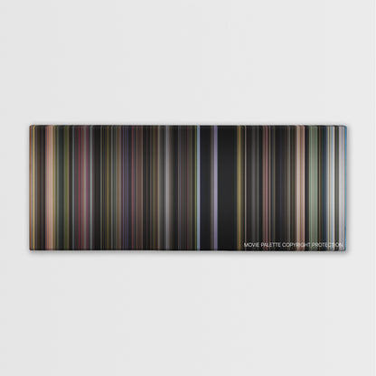 American Graffiti color palette canvas print: thousands of thin vertical stripes of color