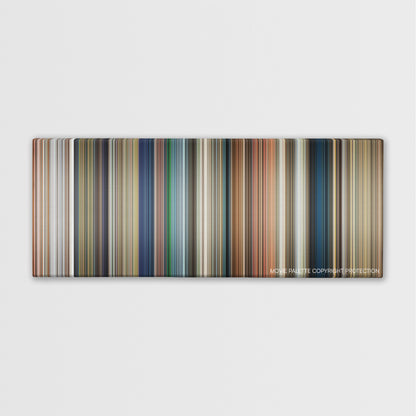 Days of Thunder color palette canvas print: thousands of thin vertical stripes of color