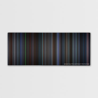 The Recruit color palette canvas print: thousands of thin vertical stripes of color