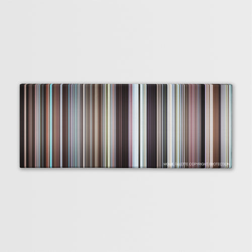 Harold and Maude color palette canvas print: thousands of thin vertical stripes of color