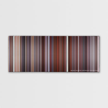Along Came Polly color palette canvas print: thousands of thin vertical stripes of color
