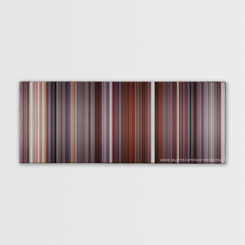 Along Came Polly color palette canvas print: thousands of thin vertical stripes of color