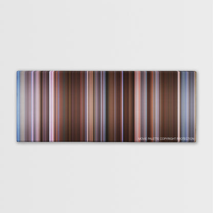 Derailed color palette canvas print: thousands of thin vertical stripes of color