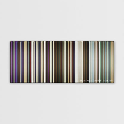 Hustlers color palette canvas print: thousands of thin vertical stripes of color