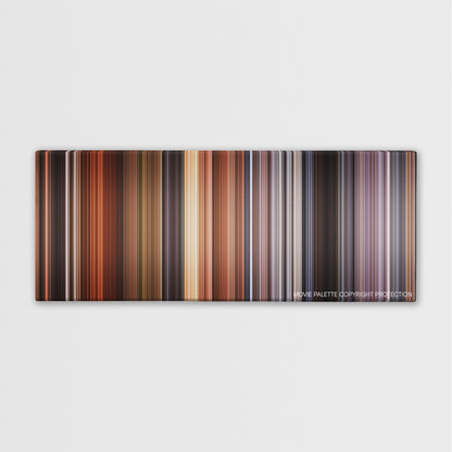 Time Bandits color palette canvas print: thousands of thin vertical stripes of color
