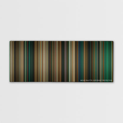 Catwoman color palette canvas print: thousands of thin vertical stripes of color
