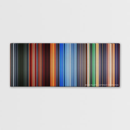 Hero color palette canvas print: thousands of thin vertical stripes of color