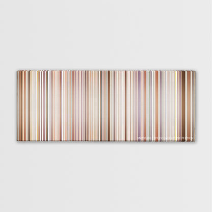 Senna color palette canvas print: thousands of thin vertical stripes of color
