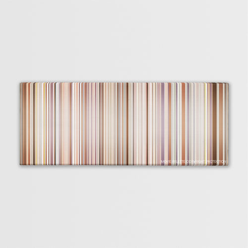 Senna color palette canvas print: thousands of thin vertical stripes of color