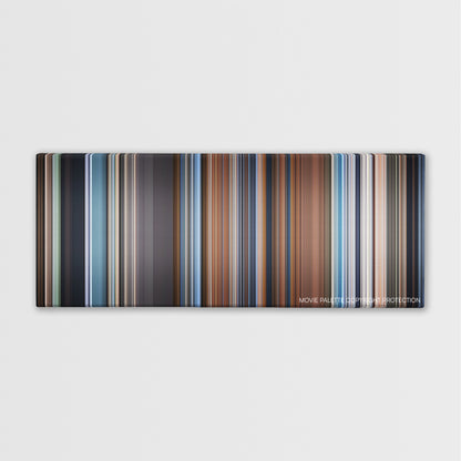 A Ghost Story color palette canvas print: thousands of thin vertical stripes of color