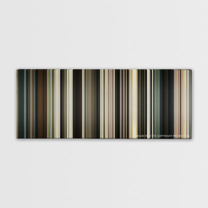 The Men Who Stare at Goats color palette canvas print: thousands of thin vertical stripes of color